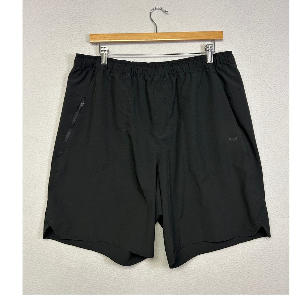 Athletic Performance DSG Mens Large Black Zipper Pocket Training Shorts